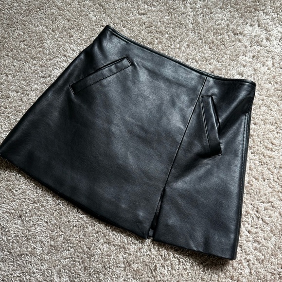 BlankNYC Faux Leather Miniskirt – Black, Size 2 aka 26” Waist, Edgy & Chic Style - Picture 2 of 15